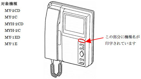 対象機種：MY-2CD,MY-2C,MYH-2CD,MYH-2C,MY-1ED,MY-1E