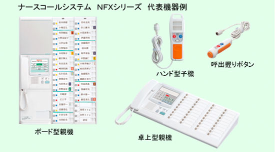  ナースコールシステム　NFXシリーズ代表機器例