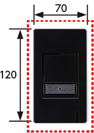 縦120mm、横70mm