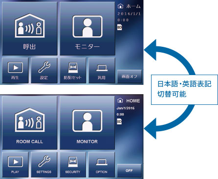 日本語・英語表記切替可能