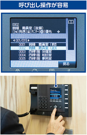 呼び出し操作が用意