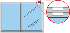 窓のマグネットスイッチイメージ