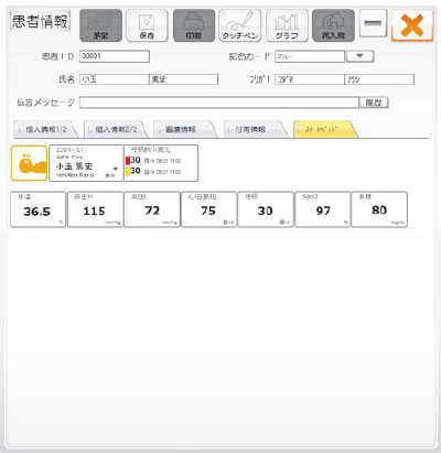 患者情報画面イメージ