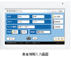 患者情報入力画面