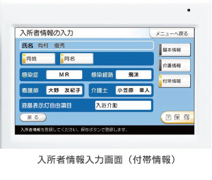 入所者情報入力画面（付帯情報）