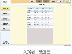 入所者一覧画面