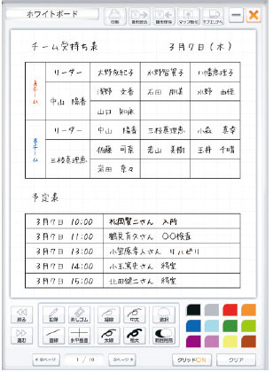 表を作成